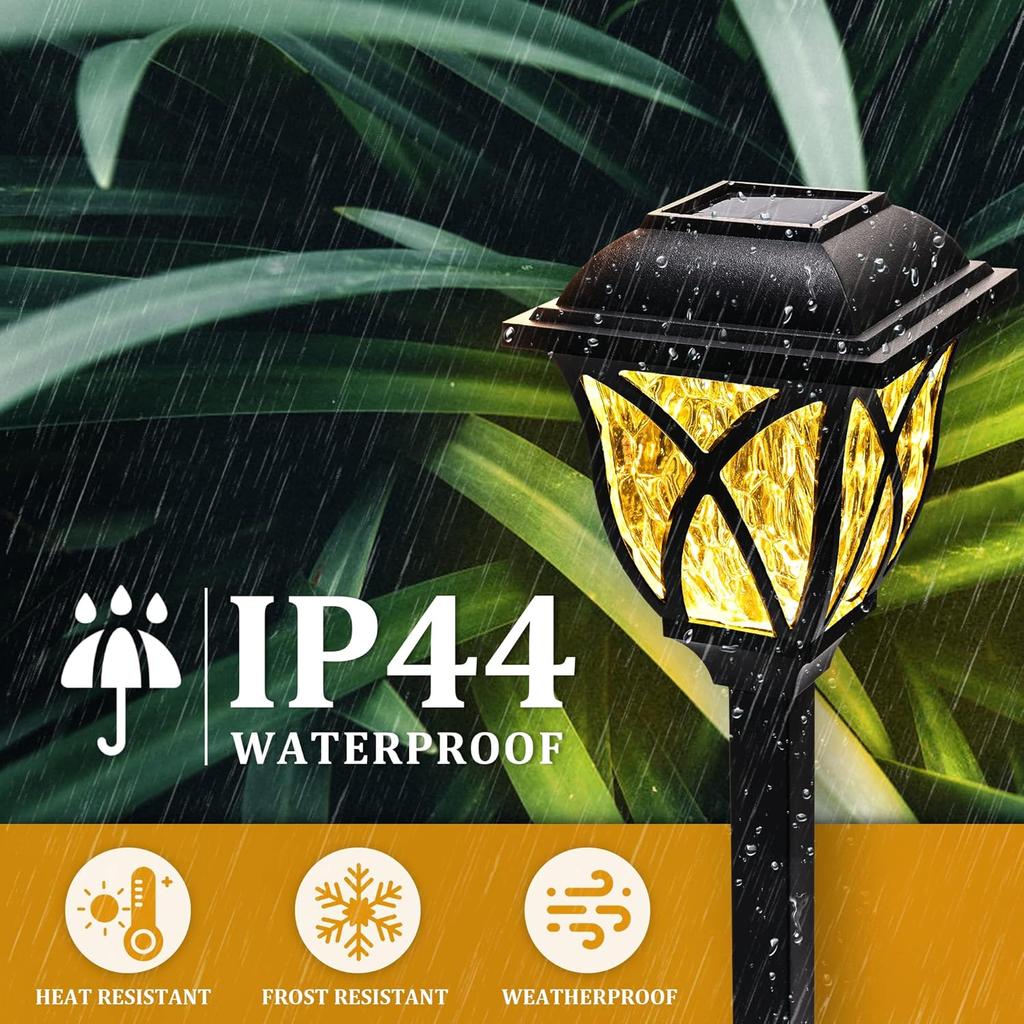 Solar Lights Outdoor Waterproof 2Pack LED Solar Garden Lights Outdoor Decorations Garden Decor for Yard Patio Landscape Planter Walkway