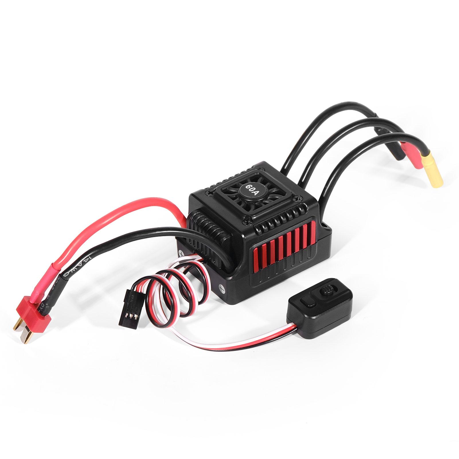 

Водонепроникний та пилозахищений XT60 безсенсорний безколекторний T 60A ESC для спортивних перегонів за будь-якої погоди Особливості