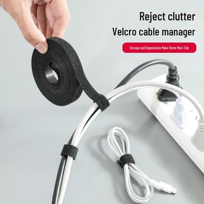 Magic Cable Organizer: Fixed Straps & Clips for Desktop Wire Management