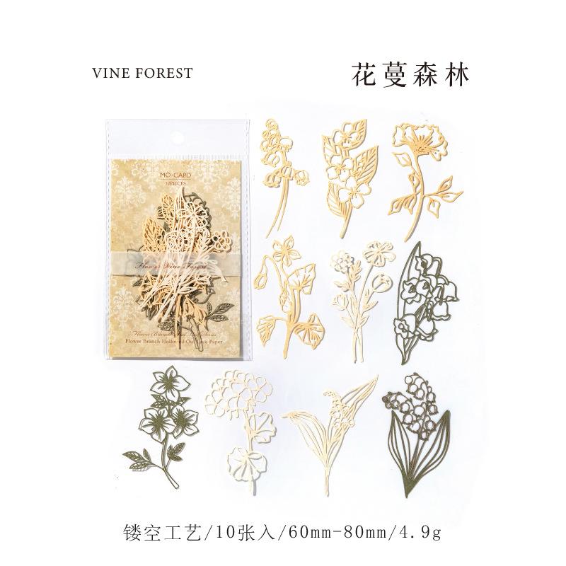 

10 pcs leaves theme INS style stickers DIY collage decorative Scrapbooking Material handmade Diary Album Junk Journal Supplies