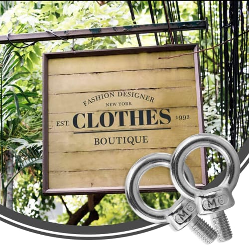 Set of 10 M6 12mm Eye Bolts, Screws, and Bolts with M6 Female Threads, Nuts, and Screws, for Fixing and Hanging, Stainless Steel, Corrosion-Resistant,