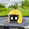 Helm-Auto-Roboter, süßer Fahrkumpel, Roboterfigur, Spielzeugauto, Armaturenbrett, Mini-Ornament, Geschenk für Roboterliebhaber