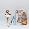 13/18CM My Cat Is Kawaii Girl Anime Figure Sakura Soybean Flour Sit And Eat Fish Collectible Model Doll Toy GOLDEN HEAD A PVC Kid Friendly 2