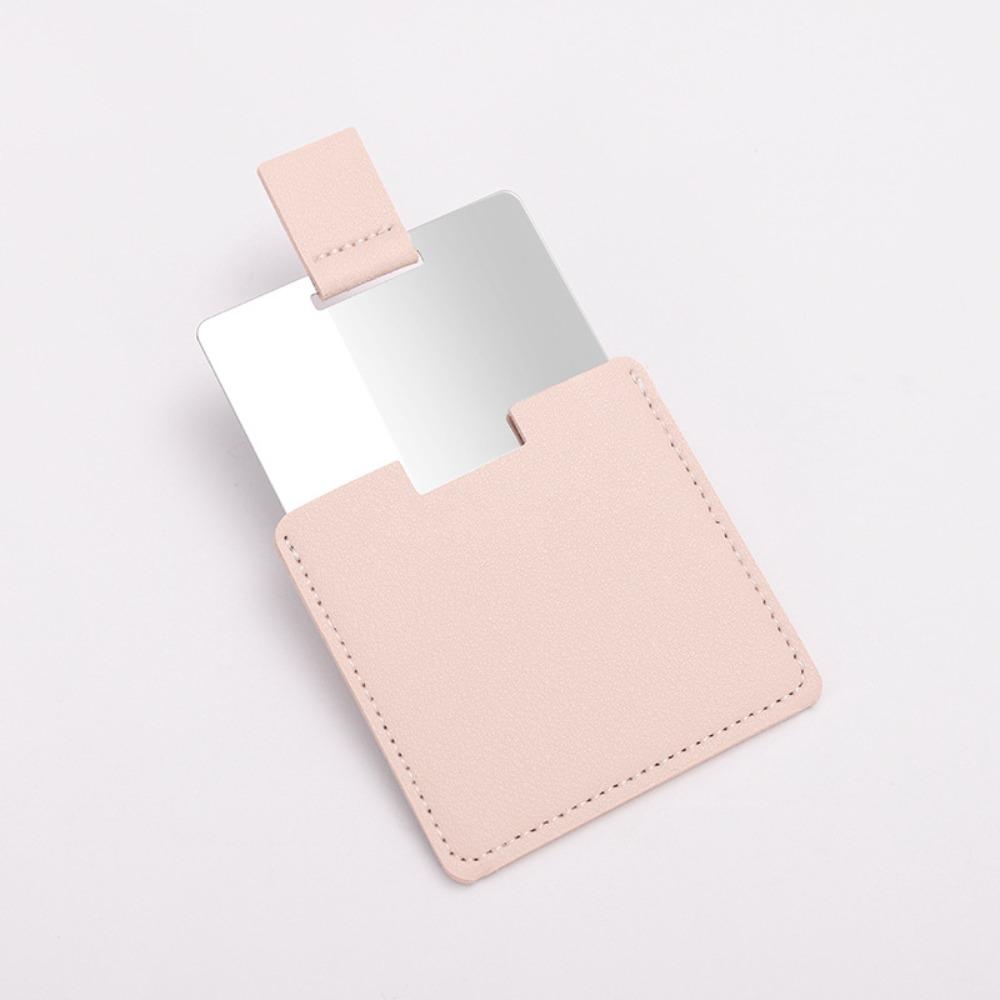 Leather Cover Stainless Steel Cosmetic Mirror Handheld Makeup Mirror For Cosmetic Tools