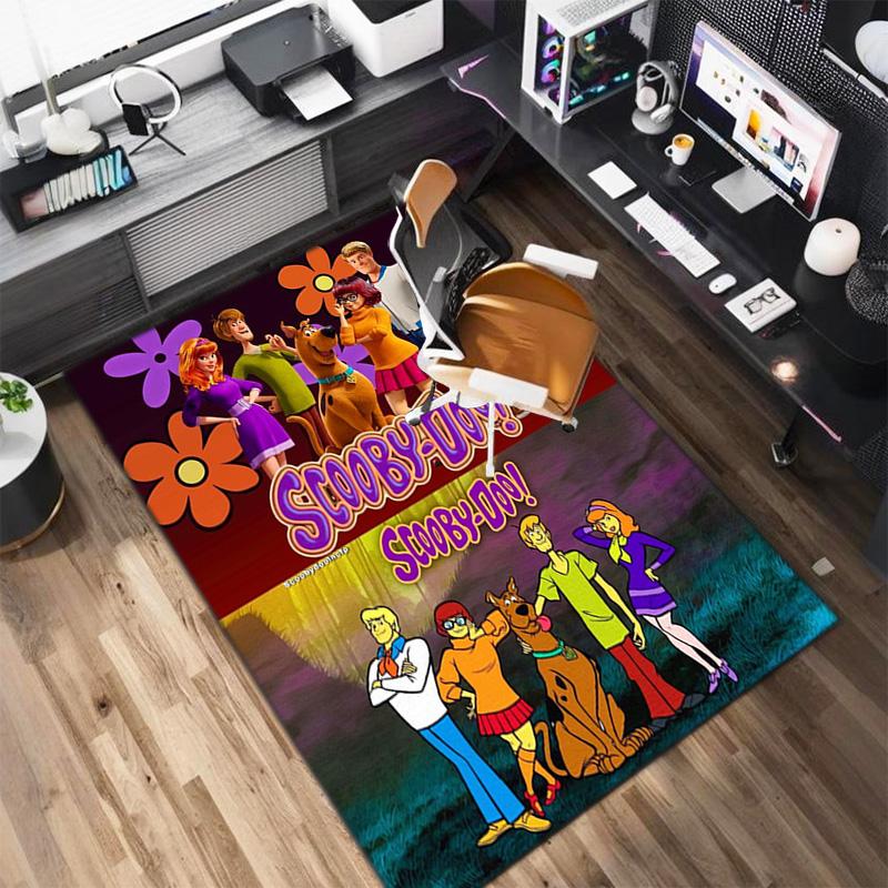 Halloween cartoon comedy adventure movie Scooby-Doo carpet is suitable for living room and bedroom doormats office balcony decorative carpet V3