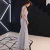 Banquet evening dress women's 1011 new noble celebrity temperament long slim fishtail host dress dress