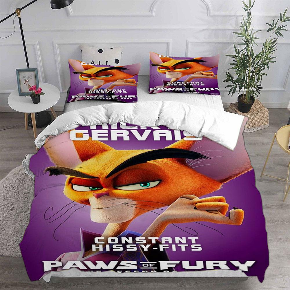

Paws of Fury The Legend of Hank (2022) Bedding Sets Bed Cover Comforter Duvet Cover Pillow Case 2-3 Pieces Sets for Kids Adult EU Single 135x200cm