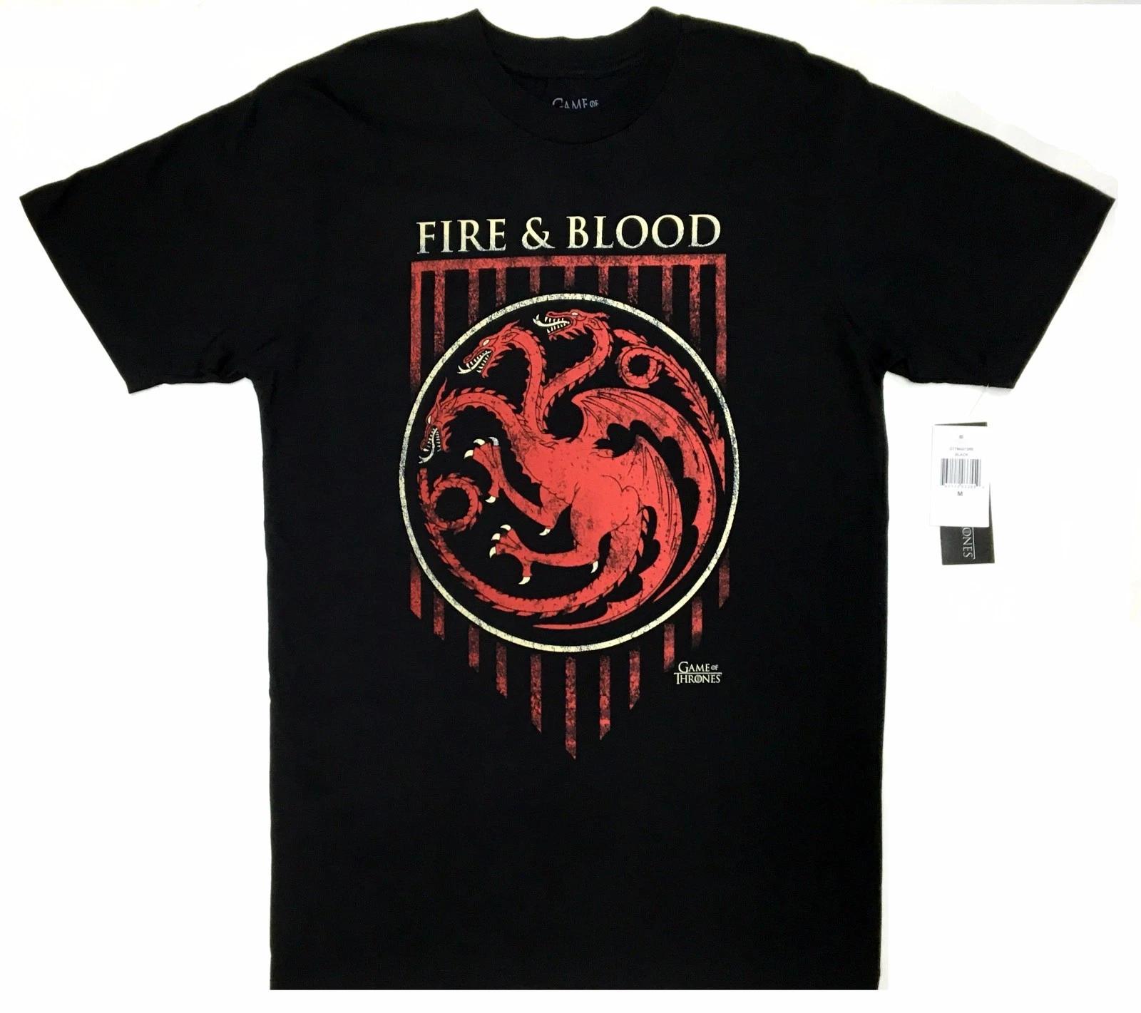 HBO Game Of Thrones TARGARYEN FIRE & BLOOD DRAGON T-Shirt NWT 100% Authentic 2XL