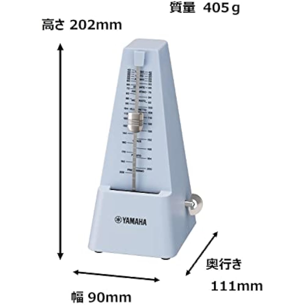 YAMAHA Yamaha Metronome Blue MP-90BL Classic Triangular Pyramid Style Matte Finish Makes Fingerpr...