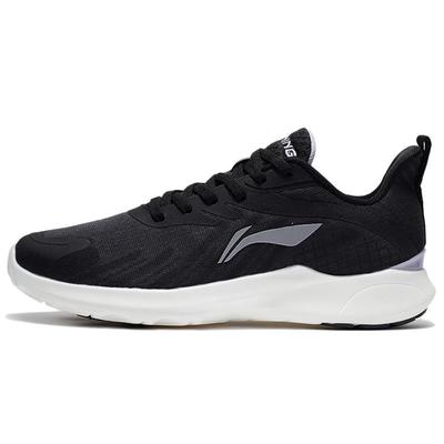 Li Ning Qingyi Cushioning Slip Resistant Abrasion Resistant Breathable Lightweight Low Top Running Shoes Women's Black ARSS020-4