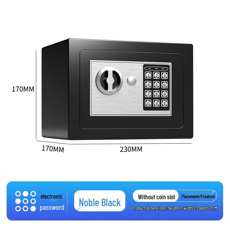 Mini 17E All-Steel Electronic Safe with Coin Slot for Home Security