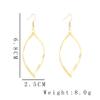 Minimalistische Metall-Statement-Ohrringe für Damen Gold Silber Verdreht Unregelmäßige Geometrie Hohl Oval Tropfenohrringe