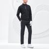 Fila Athletics Golf Outdoor Sports Stand Collar Logo Solid Color Knitted Long Sleeve Jacket Men Jackets Deep-Black A11M235504F-BK