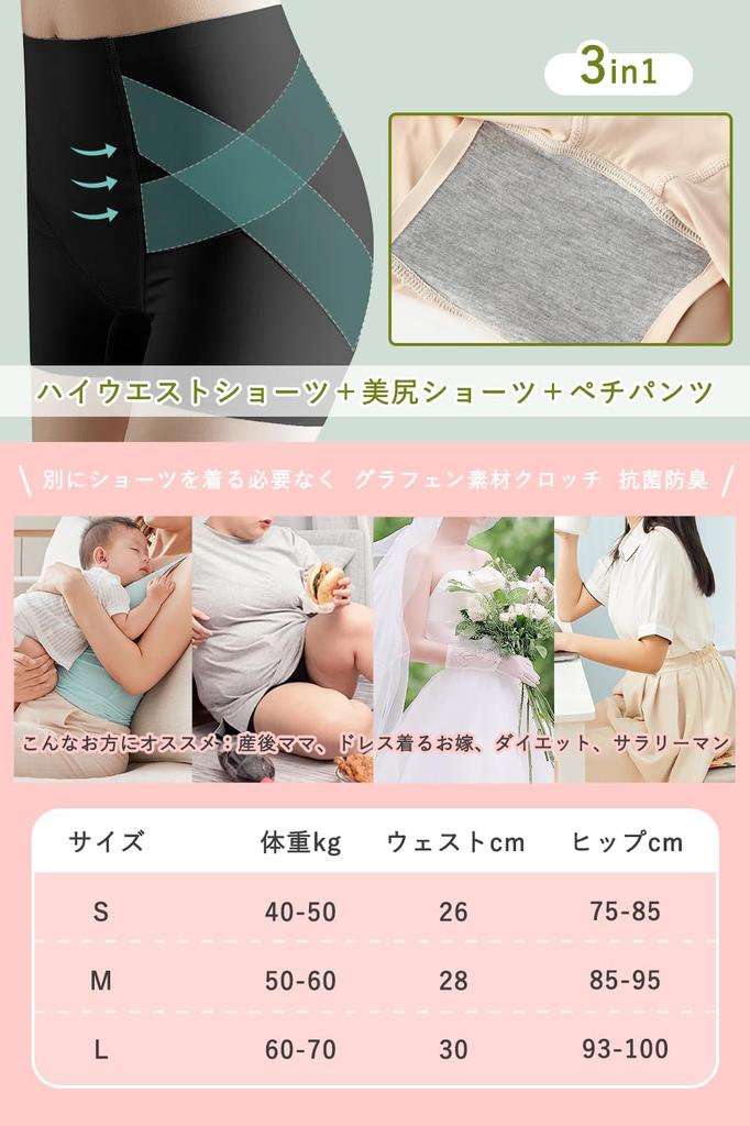 Girdle Shorts for Fully Covered Beautiful Pelvic Postpartum High Waist Wraps Around the Beautiful Body Line Just by Wearing [Mmlnrc] Women, Shapewear,