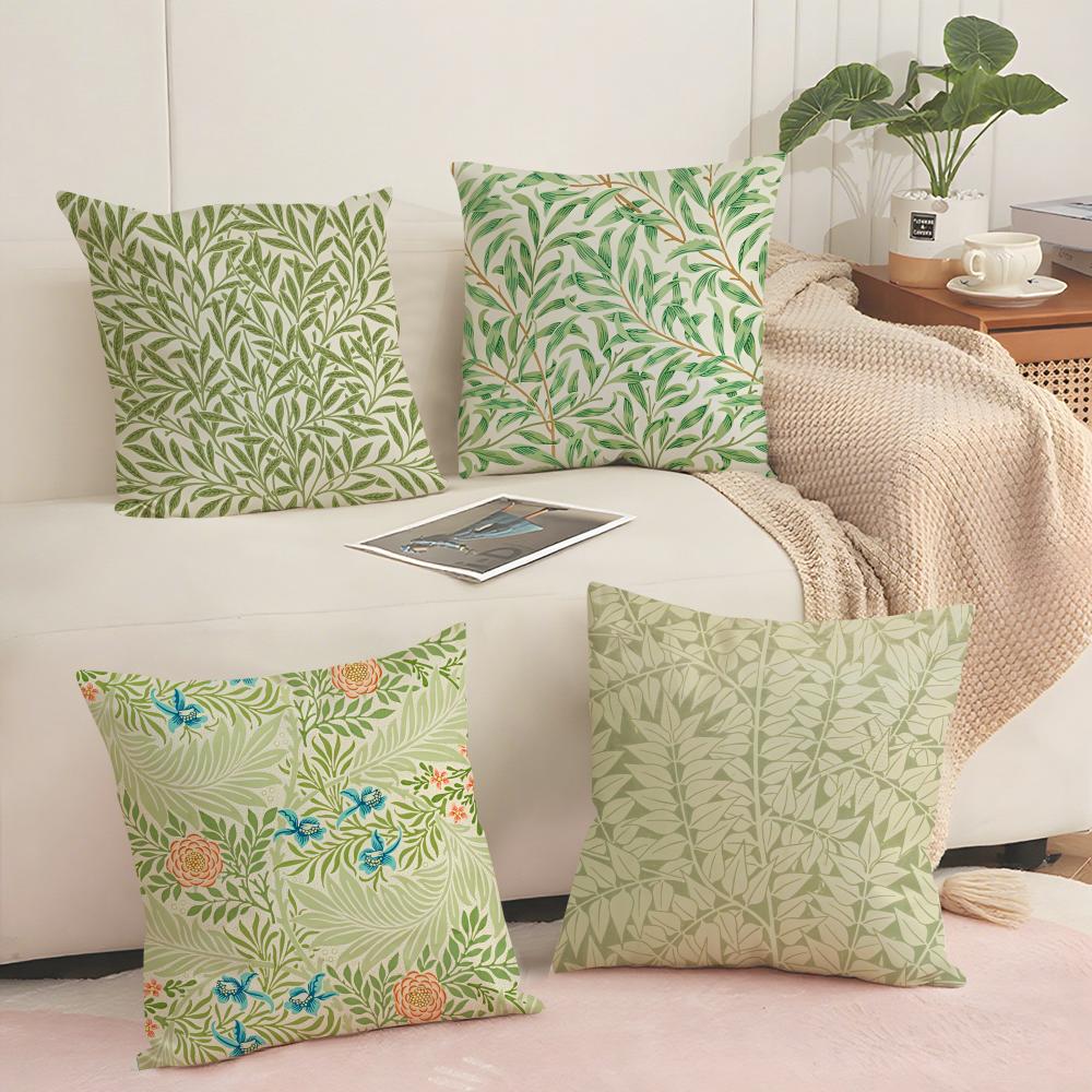 Classic MMorris Art Cushion Cover Short plush Doublesided Print Square Throw Pillow Covers Sofa Home Cushion Decor