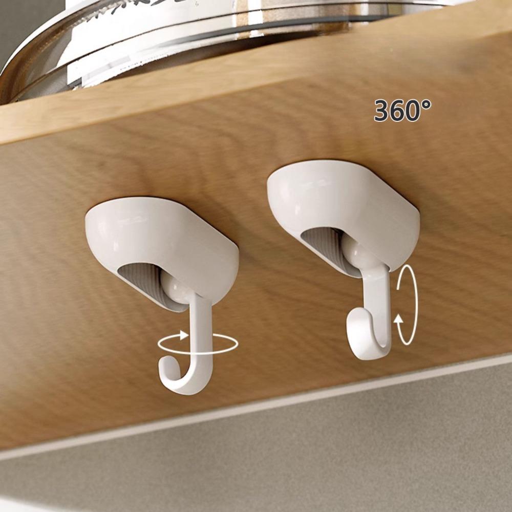 Household rotating hook, no punching and no marking adhesive hook