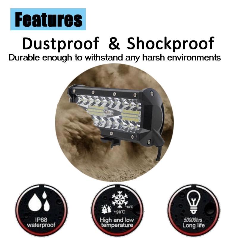 Buy 120W LED Work Light Bar Car Accessories Waterproof Fog Lamp Led Bar