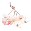 Parrot Chewing Toy Natural Wood Cuttlefish Bone Hanging Bird Teeth Grinding String for Parakeets