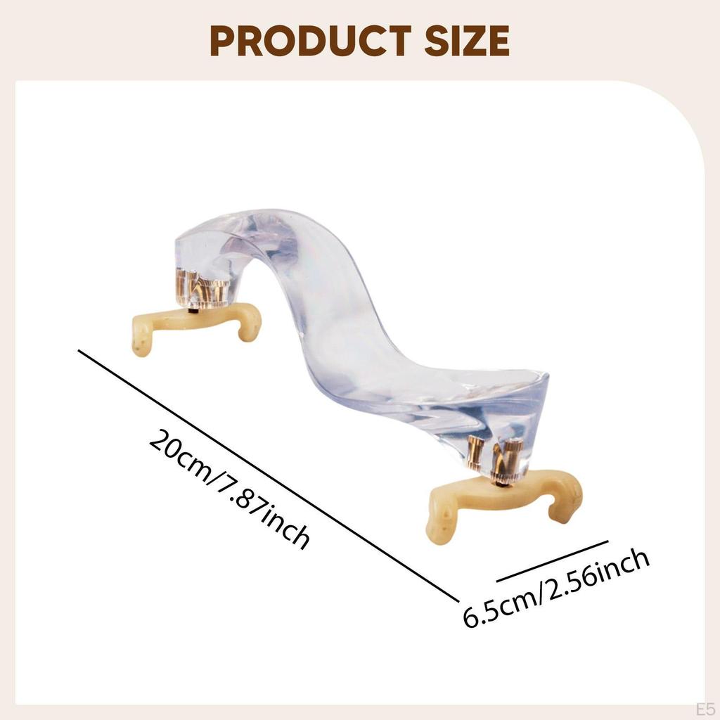 1/2 3/4 Violin Shoulder Rest Easy To Use Non Slip Acrylic Comfort High Strength Pad Musical