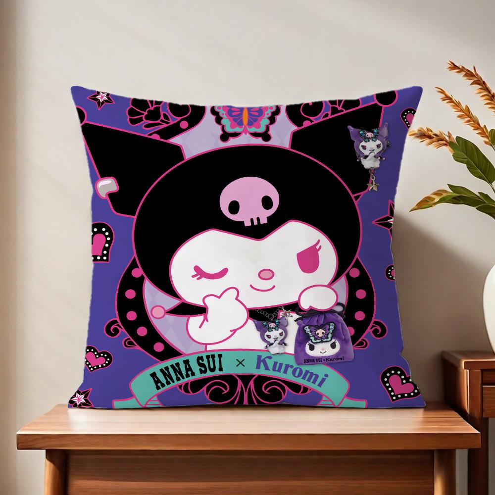 K-Kuromi-I Cute Cushion Cover For Pillow Printing Sofa Decoration Home Car Room Coffee Shop Office Nordic Simplicity
