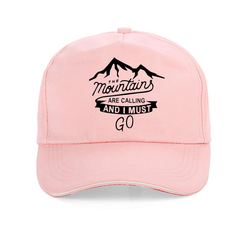 The Mountains Are Calling And I MUST GO Adjustable Snapback Hat - Printed Baseball Cap for Hill Hiking Climbing