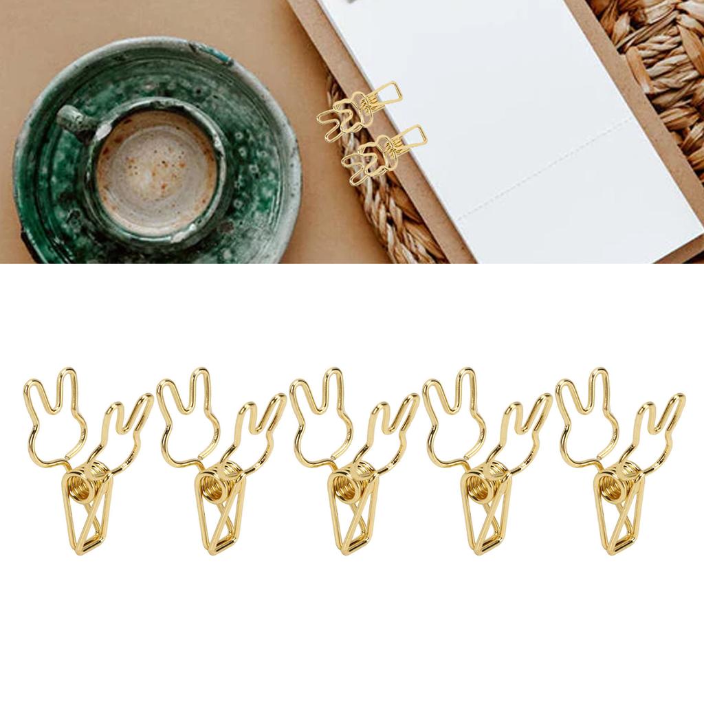 100pcs   Clips Cute Cartoon   Shape Metal Hollowed   Tail Clips Paper Clamps for   Document