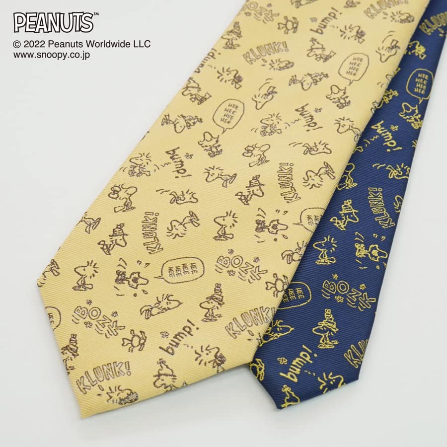Peanuts Snoopy Tie PND48173 Yellow SNOOPY Business Brand Tie Gift