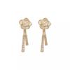 S925 Silver Needle Fairy Flower Earrings - Elegant Luxury 4-Piece Set for Women