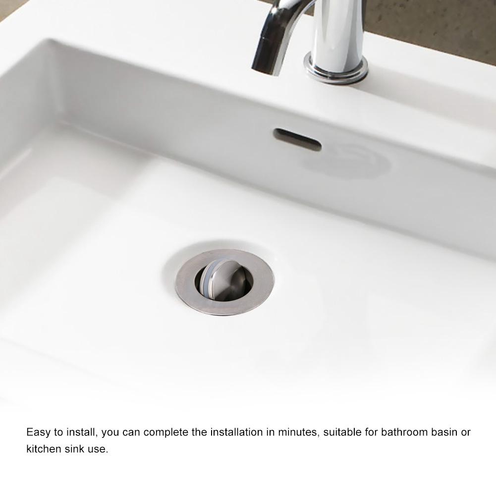 Brass Sink Flip Top Drain Stopper Bathroom Basin Draining Tool