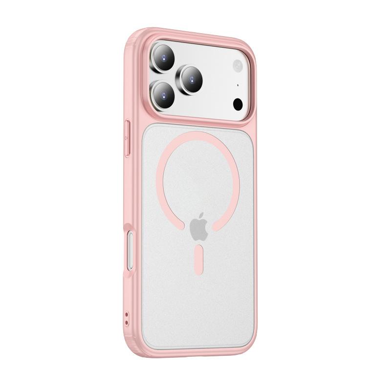 Applicable iPhone17ProMax Armor Magnetic Suction Mobile Phone Case Matte Surface Matte Apple 16 Airbag Anti-drop Protective Cover