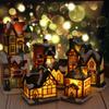 New Mini Christmas Decor Palace Lighting LED House Xmas LED Lights Miniature Ornaments Doll House