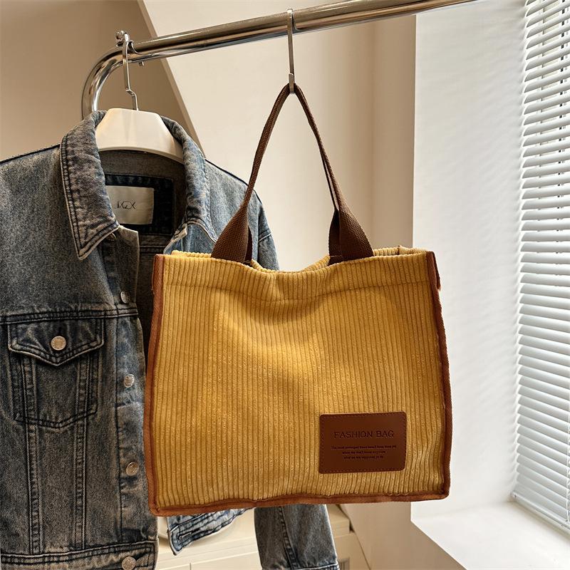 College students class bag tote bag 2025 shoulder bag women's large-capacity simple casual handbag