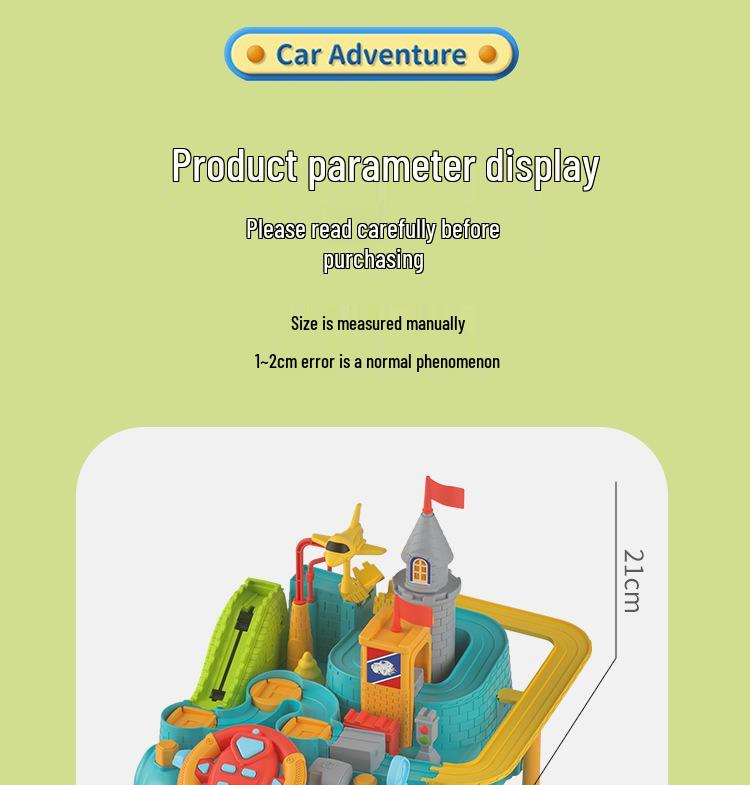 Kids' Adventure Track: Interactive Sliding Car Toy for Ages 1-3