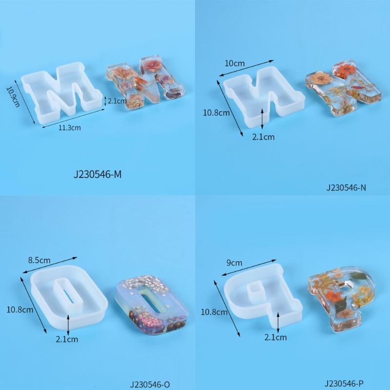 Alphabet Silicone Casting Mould Resin Letter Mold Keychain Pendant Capital Table Ornament Epoxy Mold DIY Jewelry Craft