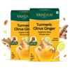 VAHDAM, Turmeric Citrus Ginger Infusion - 36 Bags | Caffeine-Free | Supports Daily Throat Care | Individually Wrapped for Freshness | Turmeric, Cin