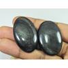 40-43MM AAA stříbrný obsidián oválný kámen 2 ks kabošon volný drahokam 97 karátů. SK-4109
