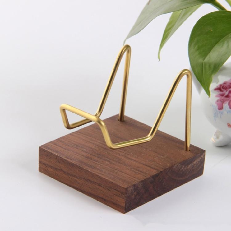 Walnut Crystal Display Holder Multifunction School Office Restaurant Tabletop