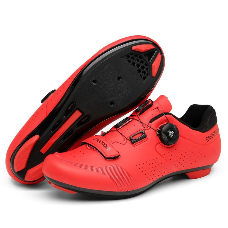 Mens Cycling Shoes Professional Road MTB Bike Hard Sole Breathable Non-Cleat Clipless Options