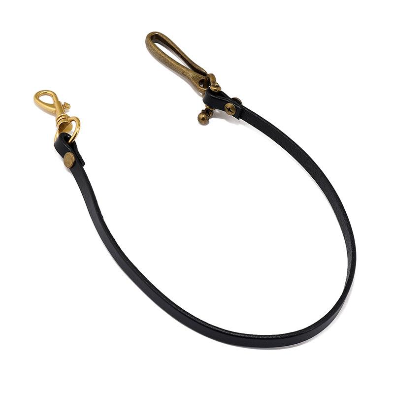 Punk Style Hose Kette Handgemacht Lang Rindsleder Einfach Echtes Leder Schlüsselanhänger Jeans Geldbörse Kette