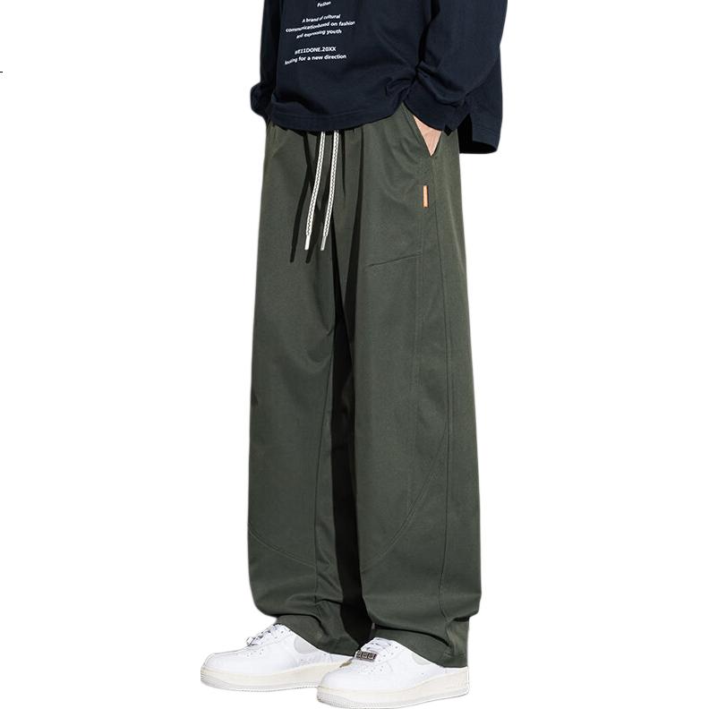 Top Youth Casual Men's Pants Spring Autumn Slim Straight Leg Plus Size Thick Sweatpants Gray 7XL