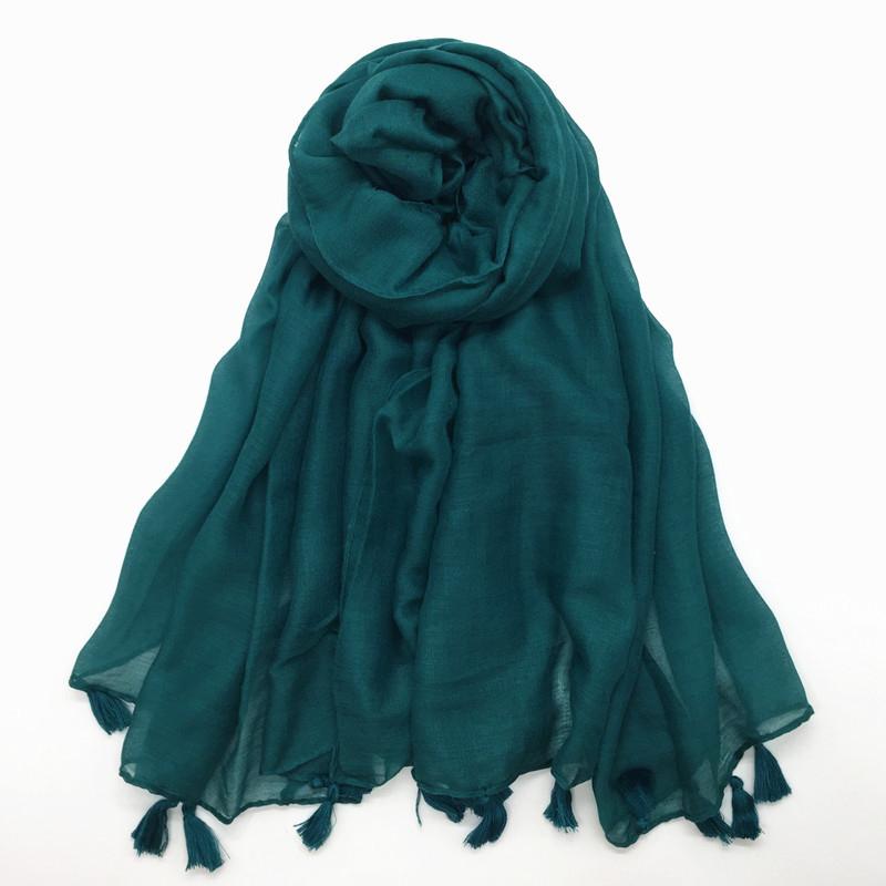 Solid Voile Women Scarf New Summer Girls Tassels Sunscreen Thin Scarves Soft Shawl Foulard Viscose Spring Lady Wrap Shawls
