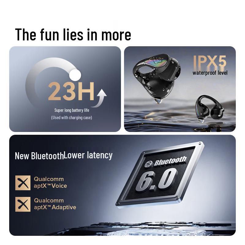 cleer Bridge Open-Ear Bluetooth Clip-On Sports Headphones