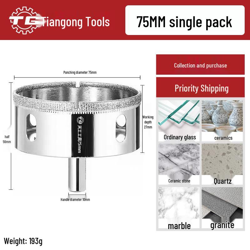 Tiangong Glass & Tile Hole Saw for Drilling and Enlarging Marble and Tile Holes