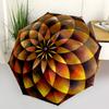 1pc Circular Mandala Pattern Automatic Umbrella - Automatic Opening And Closing, Sturdy Iron Frame, Portable Folding Design Yy251018221