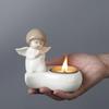 Nordic Style Prayer Ceramic Angel Candle Holder Living Room Bedroom Desktop Romantic Candle Cup Ornament