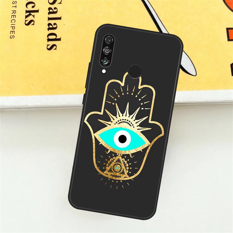 Evil Eye Hamsa For Huawei Nova Y61 Y73 Y70 Y72 Y60 Y90 Y91 7i 8i 11i 12i 12s 9 10 SE P20 P30 P40 Lite Case
