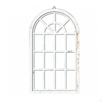 Arched Window Mirror Art Acrylic Decorative Wall Mirrors Windowpane Arch Mirror, for Bedroom