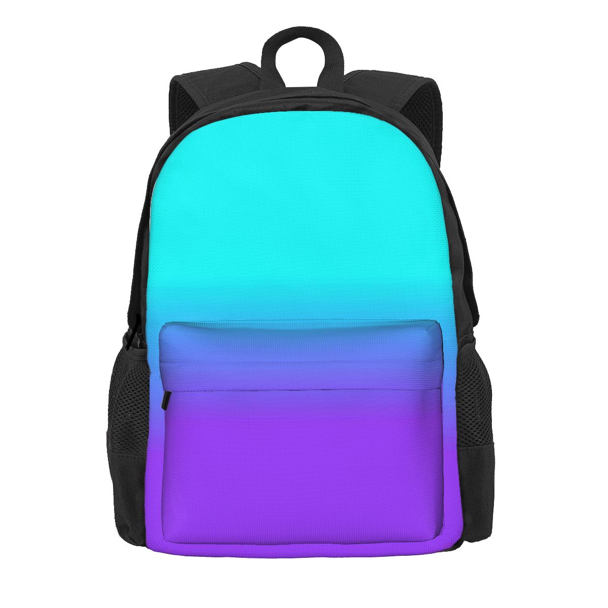Aqua Ombre Rugzak Tiener Blauw En Paars Lichtgewicht Rugzakken Polyester Kawaii Schooltassen Universiteit Custom Rugzak 36x32x10cm