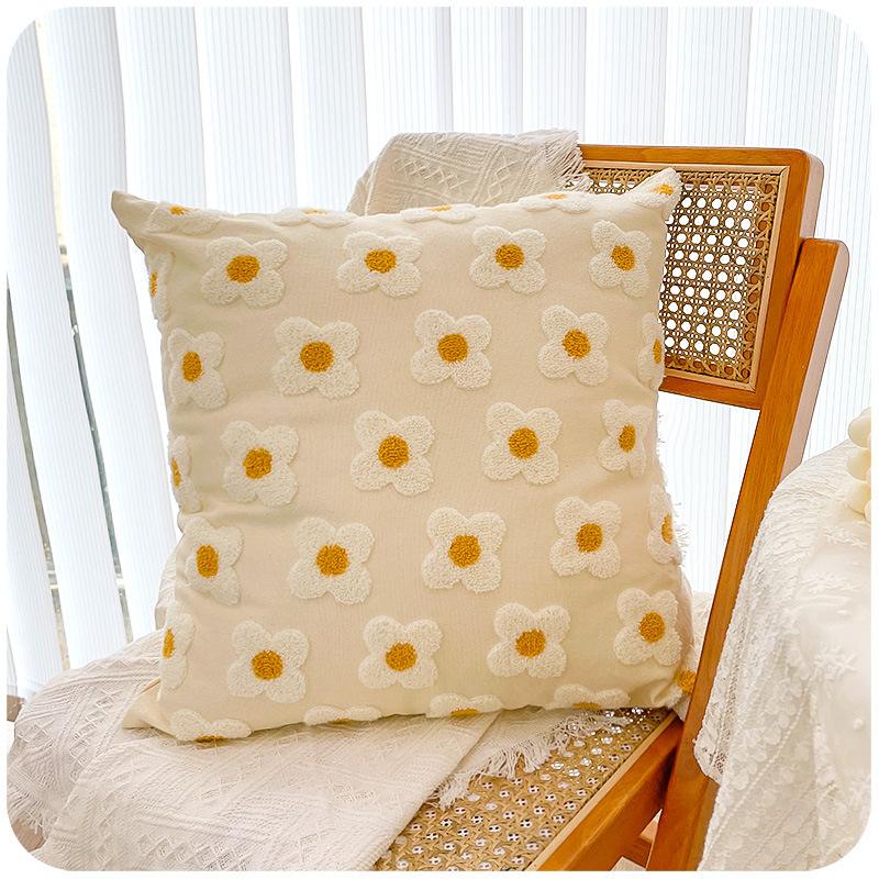 Ins Nordic Style Sofa Pillow for Girls Living Room Cushion Pillow Case Without Core Pillow Case Pillow Case for Women Bay Window Decoration