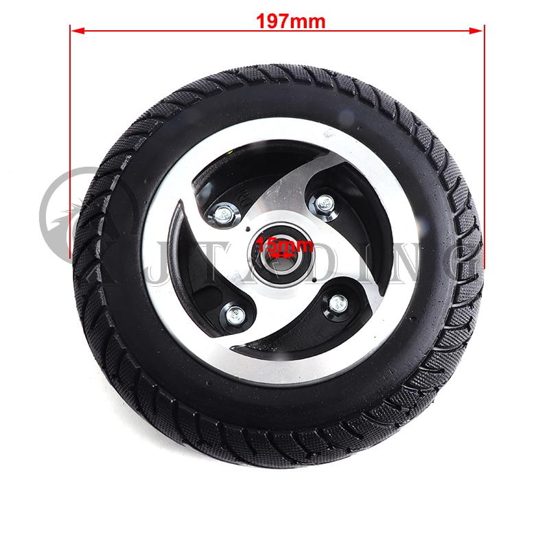 8 inch Solid Tyre Wheel 200x50 Non-pneumatic tire With Alloy Wheel Hub for Gas & Electric Scooter Handcart Bike Mini ATV Parts
